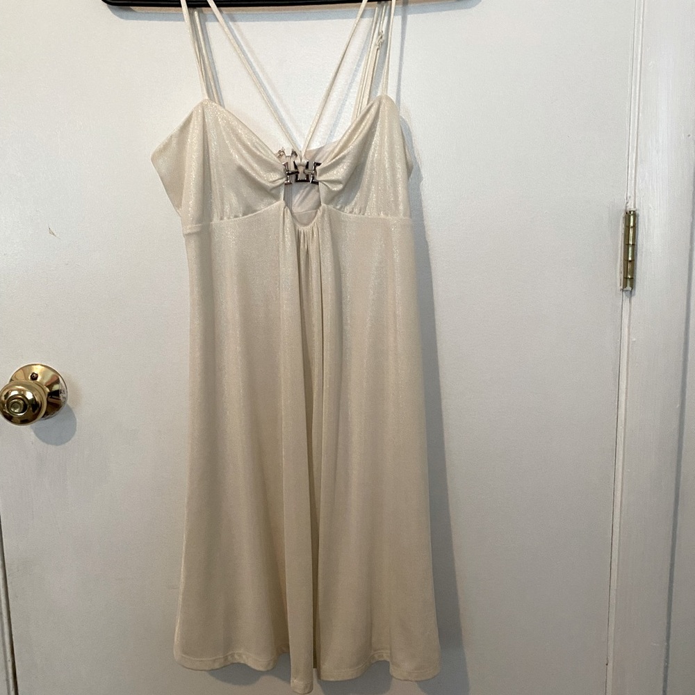 White Shimmer cocktail dress